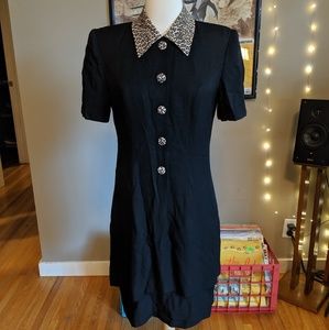 80s does 40s Leopard Print Dress by Virgo II